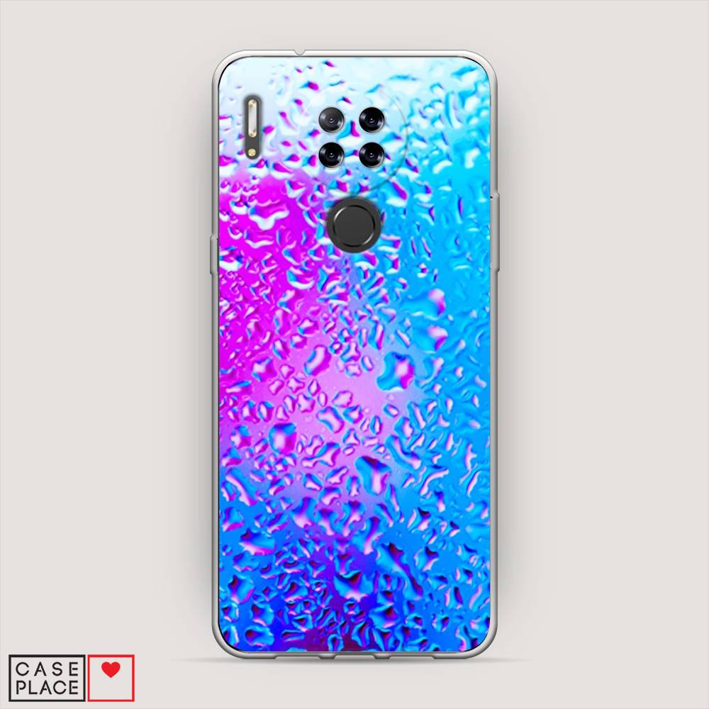 

Чехол на Blackview A80 Капли на стекле, Бирюзовый;розовый, 280150-3