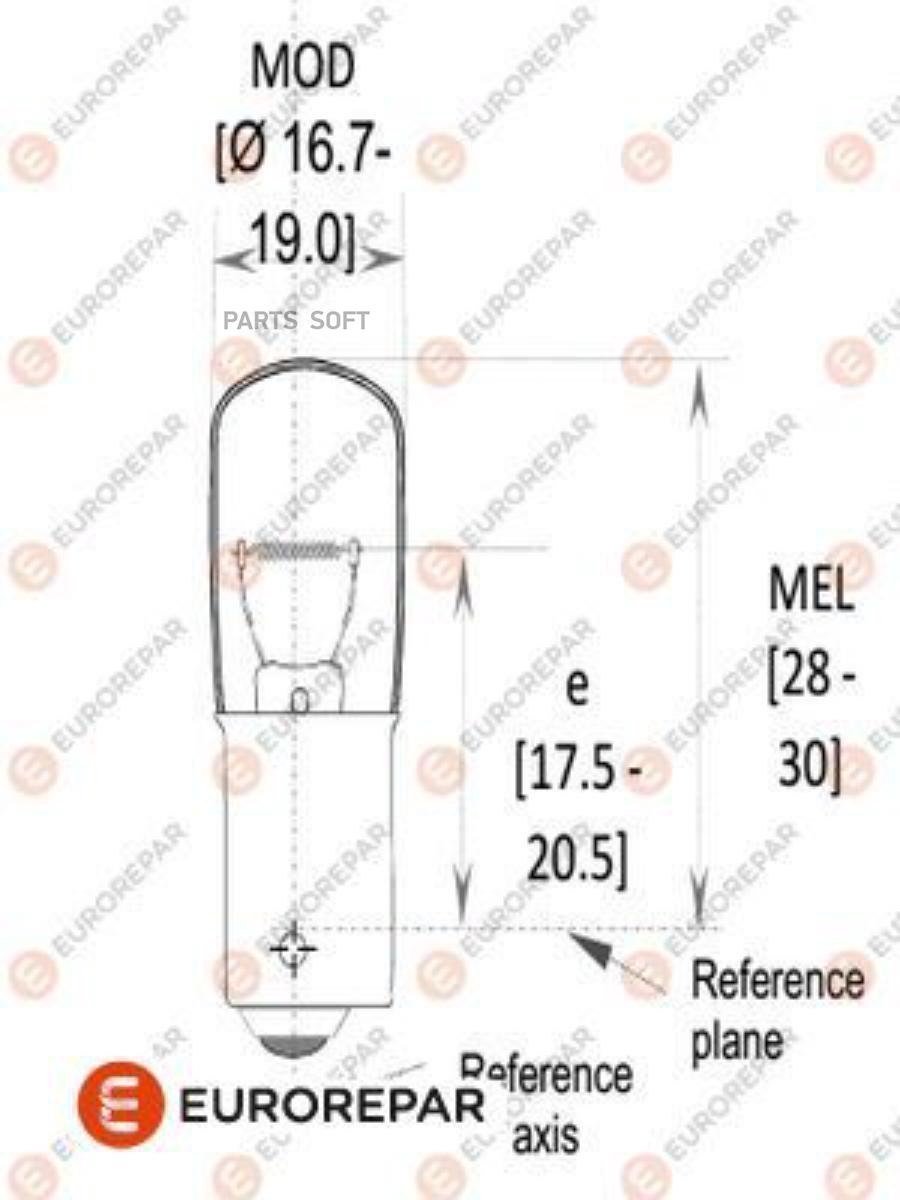 Лампа Накаливания - R5w 12v 5w Ba 15s С Цоколем Eurorepar 1616431080 EUROREPAR арт. 161643