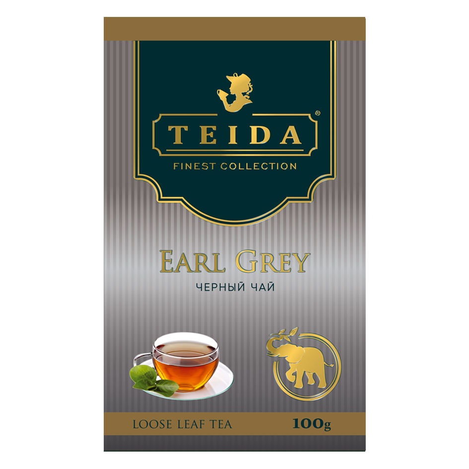 Чай чёрный Teida Earl Grey байховый, с ароматом бергамота, 100 г