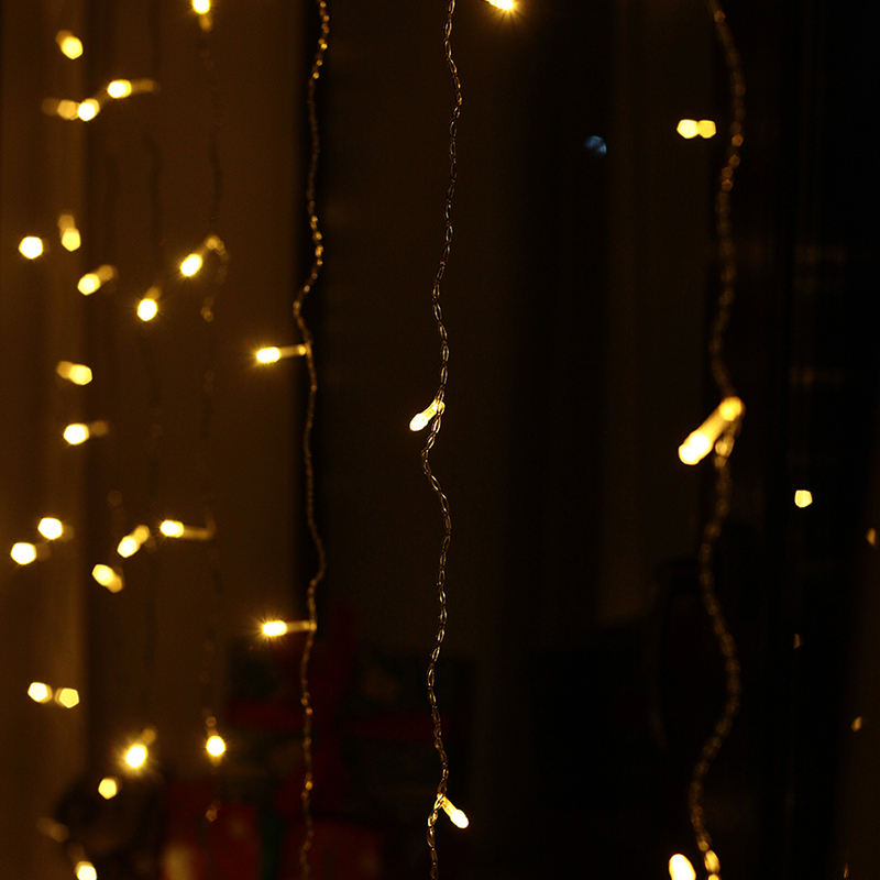 Световой занавес новогодняя светодиодная гирлянда Baziator Штора GH0015 2 х 2 м желтый