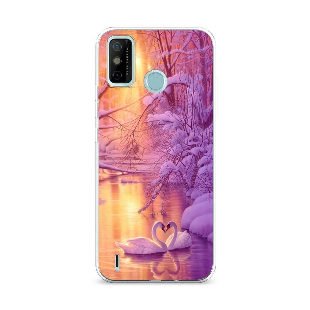 

Чехол на Tecno Spark 6 Go "Зима 1", Фиолетовый;желтый, 300250-2