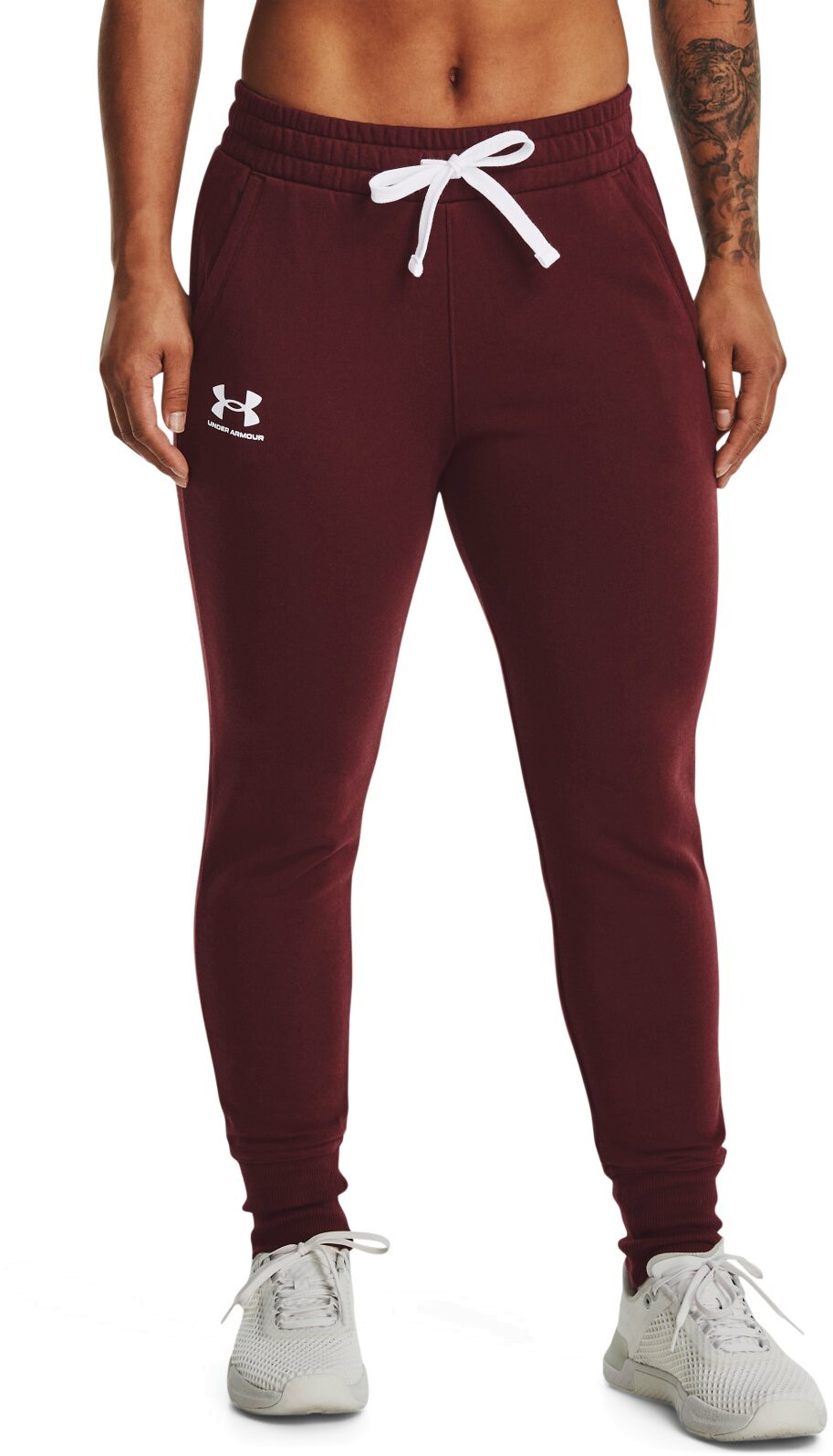 

Спортивные брюки женские Under Armour Rival Fleece Joggers бордовые LG, Бордовый, Rival Fleece Joggers