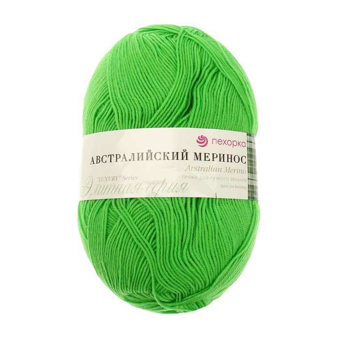

Пряжа Австралийский меринос объёмный 400м/100гр (65-Экзотика), Зеленый