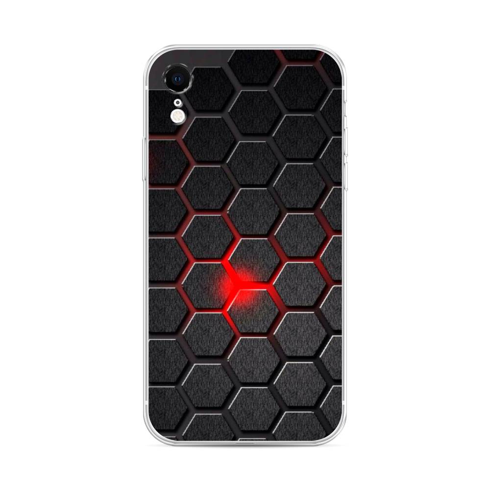 

Чехол на Apple iPhone XR "Соты красные", Красный;черный;серый, 12050-3