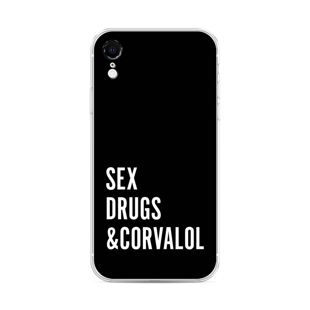 

Чехол на Apple iPhone XR "Corvalol", Черный;серый;белый, 12050-6