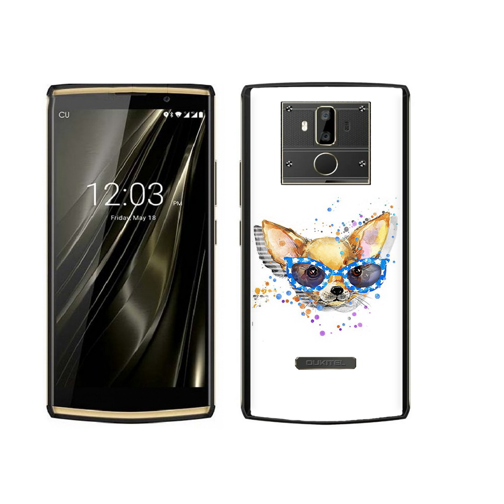 

Чехол MyPads Tocco для Oukitel K7 чихуа-хуа в очках, Прозрачный, Tocco