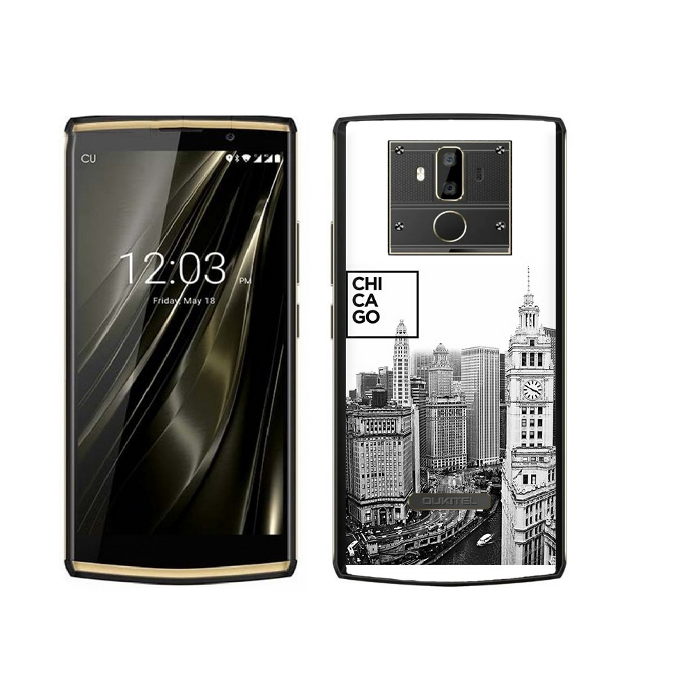 

Чехол MyPads Tocco для Oukitel K7 черно белый чикаго, Прозрачный, Tocco
