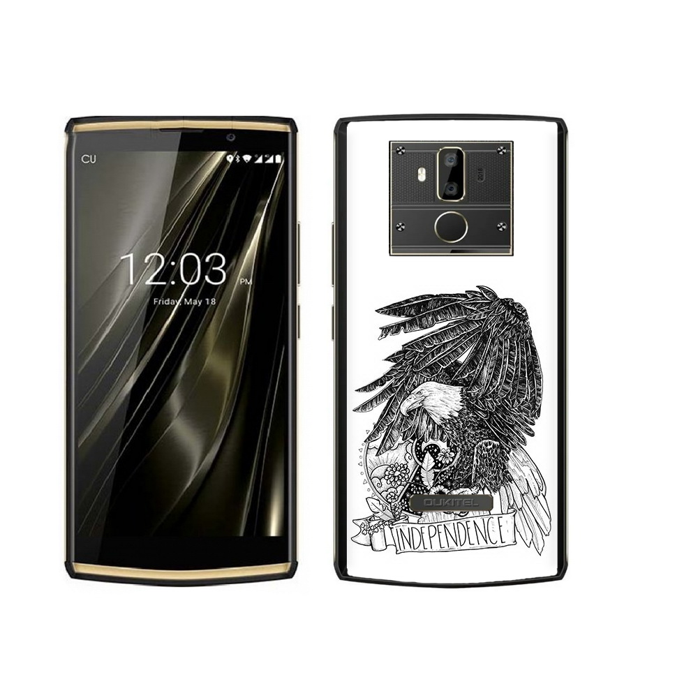 

Чехол MyPads Tocco для Oukitel K7 черно белый сокол, Прозрачный, Tocco