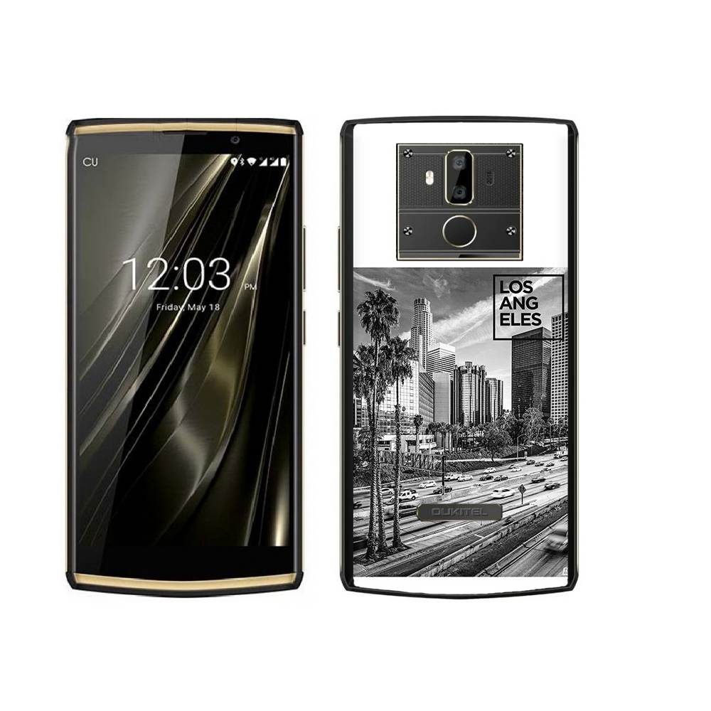 

Чехол MyPads Tocco для Oukitel K7 черно белый лос анджелес, Прозрачный, Tocco