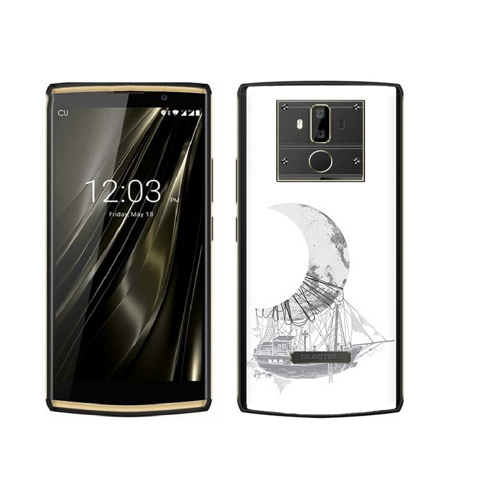 

Чехол MyPads Tocco для Oukitel K7 черно белый корабль полумесяц, Прозрачный, Tocco