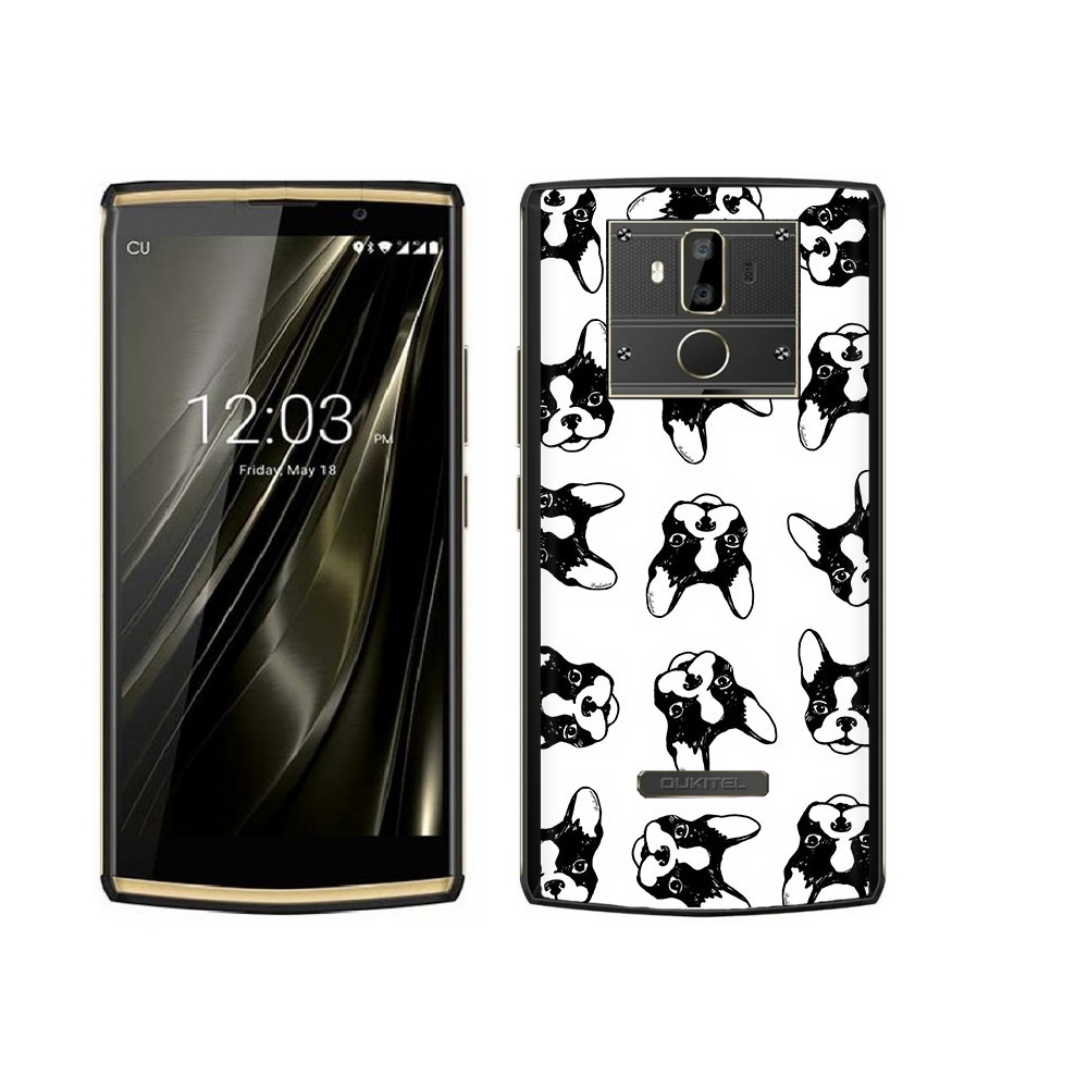 

Чехол MyPads Tocco для Oukitel K7 черно белые собачки, Прозрачный, Tocco
