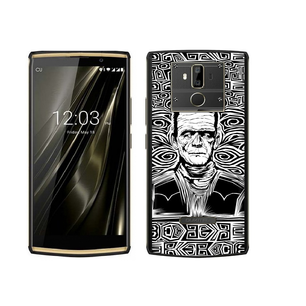 

Чехол MyPads Tocco для Oukitel K7 франкенштейн черно белый, Прозрачный, Tocco