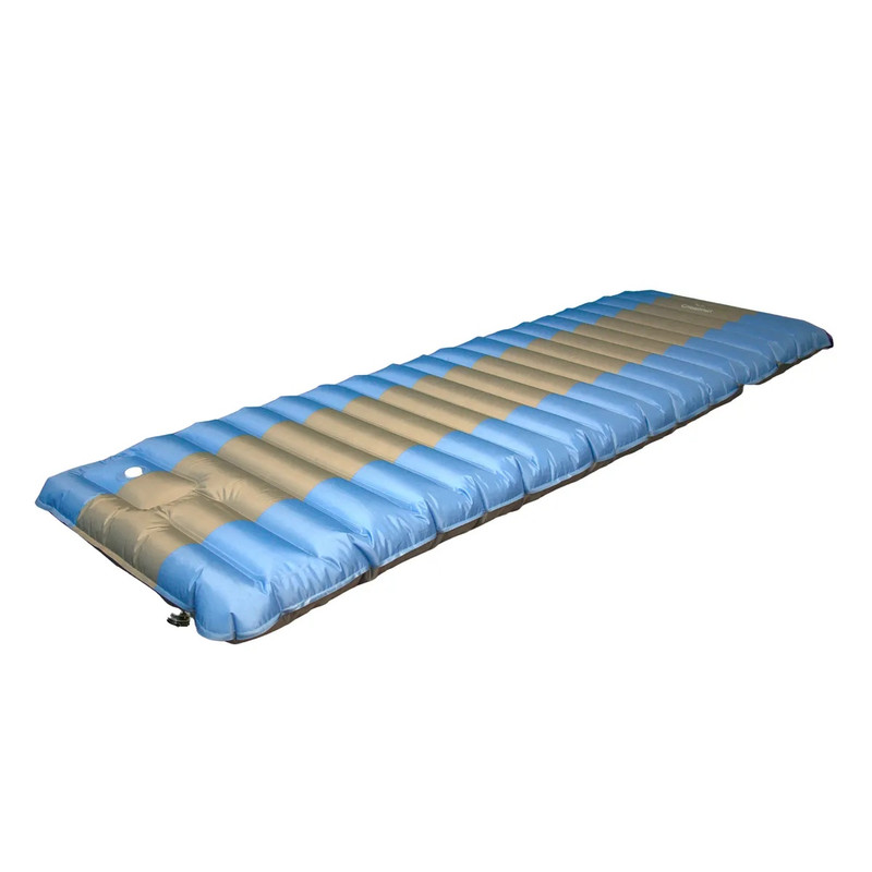 фото Матрас кемпинговый надувной "следопыт" с насосом, 190x60x12 cм, цв. голубой сибирский следопыт