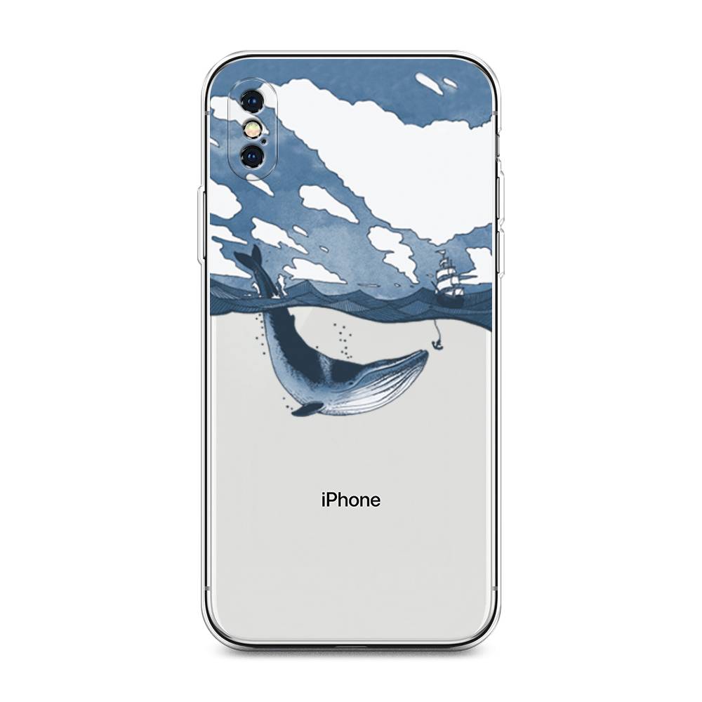 

Чехол на Apple iPhone XS Max "Большой кит", Синий, 11950-1