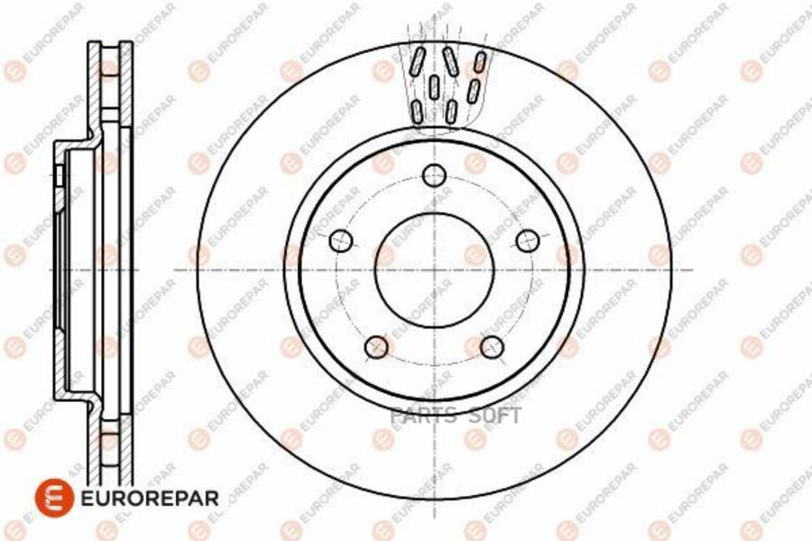 

EUROREPAR 1642778280 Диск тормозной MITSUBISHI LANCER 1.5-1.8, 1.8DI-D/2.0DI-D 08 , DODGE