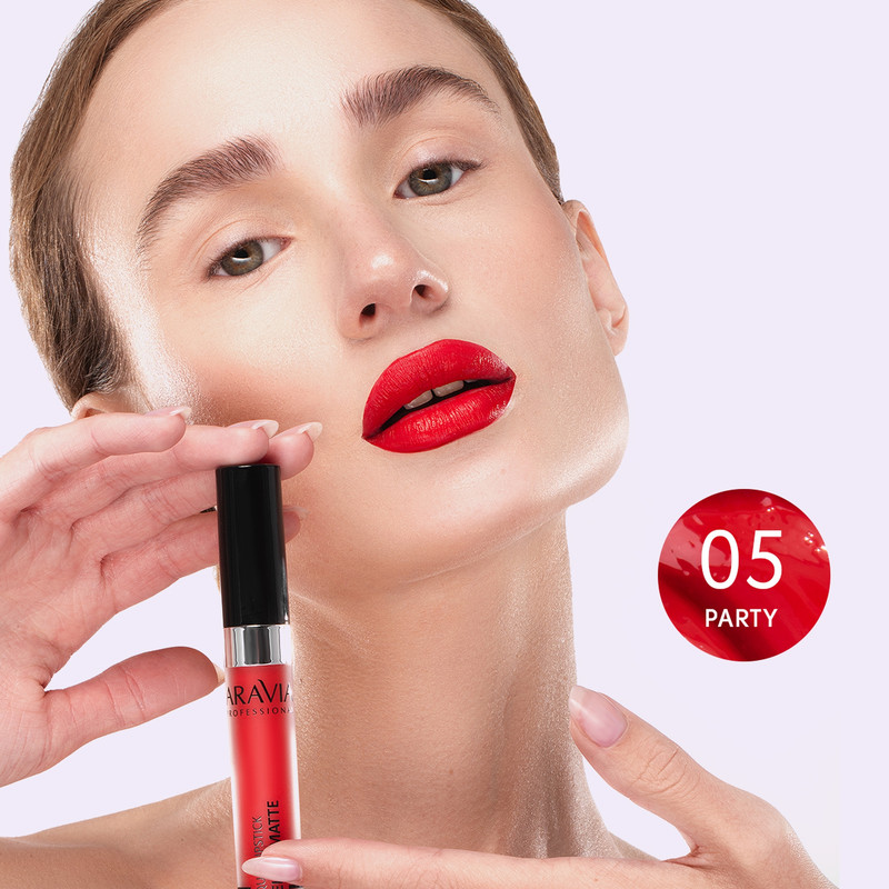 Помада ARAVIA Professional жидкая бархатно-матовая Velvet Matte 05 party 55 мл 594₽