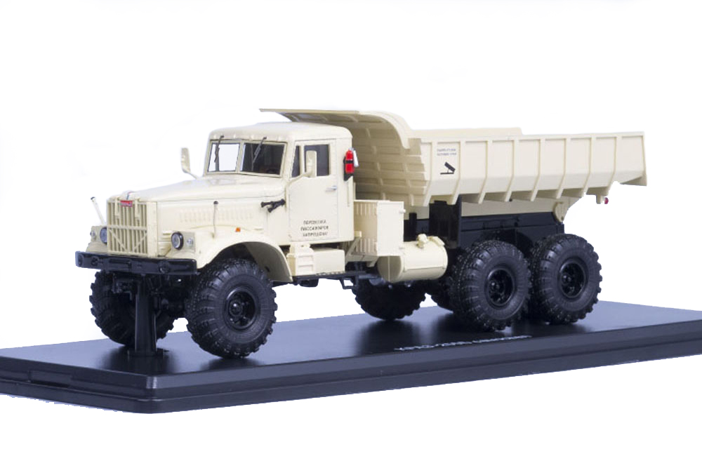 

KRAZ-255B dump truck 6X6 beige (ussr russian) | КРАЗ-255Б самосвал 6X6 бежевый