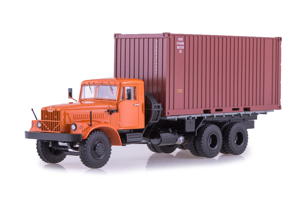 

Модель коллекционная SSM KRAZ-257B1 container (ussr russian) | КРАЗ-257Б1 контейнер, Оранжевый;красный