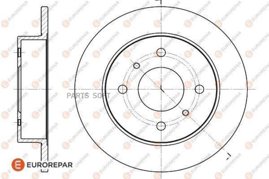 Диск Тормозной Nissan Almera Ii 00>, Primera I/Ii 90> EUROREPAR 1618875480