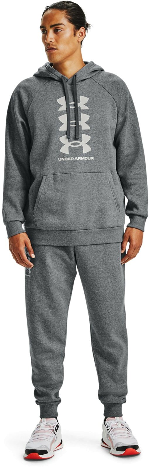 

Худи мужское Under Armour Rival Fleece Multilogo Hoodie серое SM, Серый, Rival Fleece Multilogo Hoodie