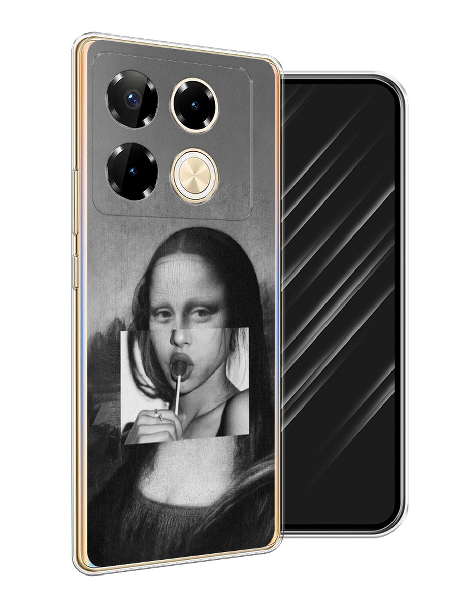 

Чехол Awog на Infinix Note 40 Pro "Mona Lisa sucking lollipop", Серый, 3105750-1