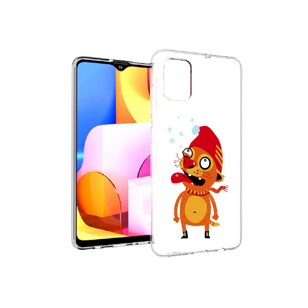 

Чехол MyPads Tocco для Samsung Galaxy A71 Зимний кот (PT142122.485.88), Прозрачный, Tocco