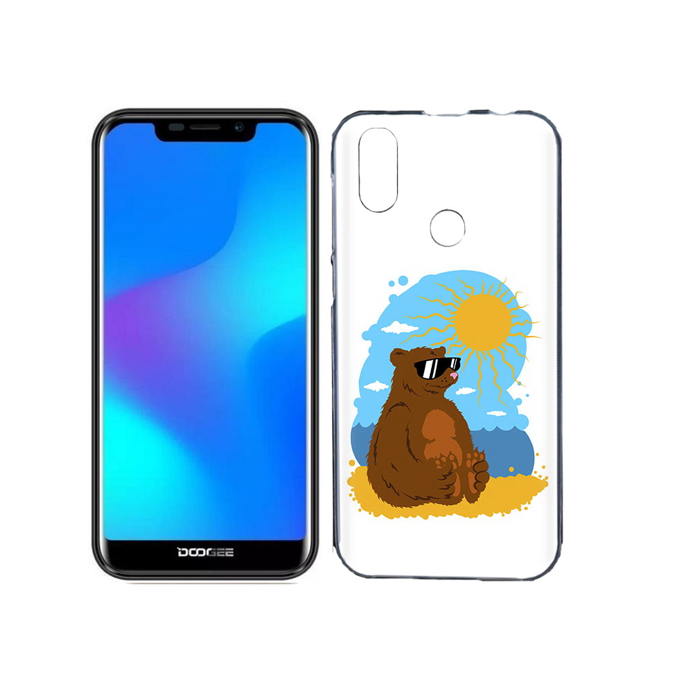 

Чехол MyPads Tocco для Doogee X70 медведь на чиле, Прозрачный, Tocco