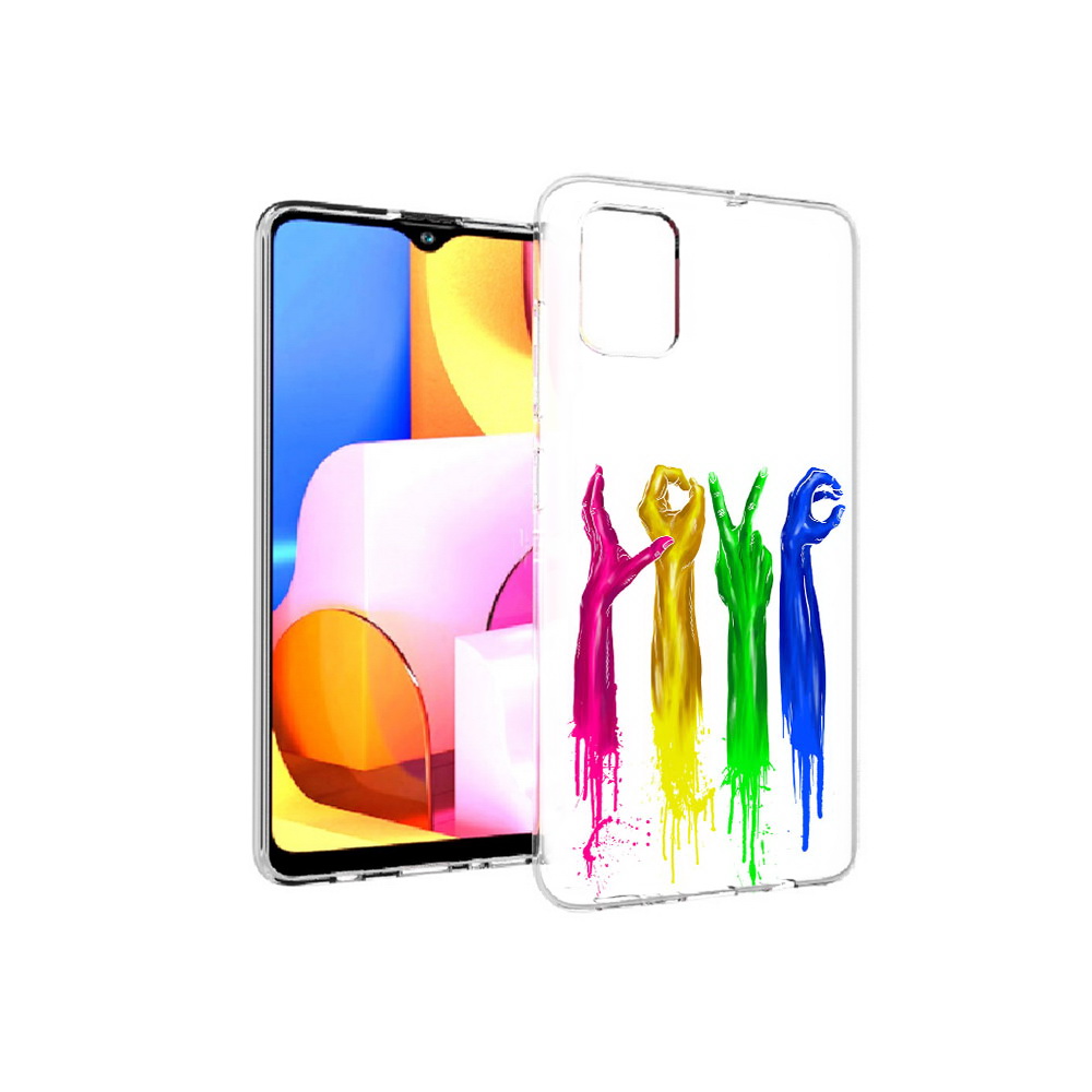 

Чехол MyPads Tocco для Samsung Galaxy A71 яркие руки love (PT142122.485.707), Прозрачный, Tocco