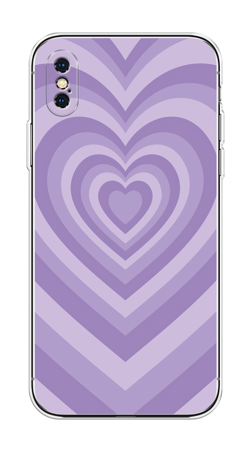 

Чехол на Apple iPhone XS Max "Violet heart latte", Фиолетовый, 11950-1