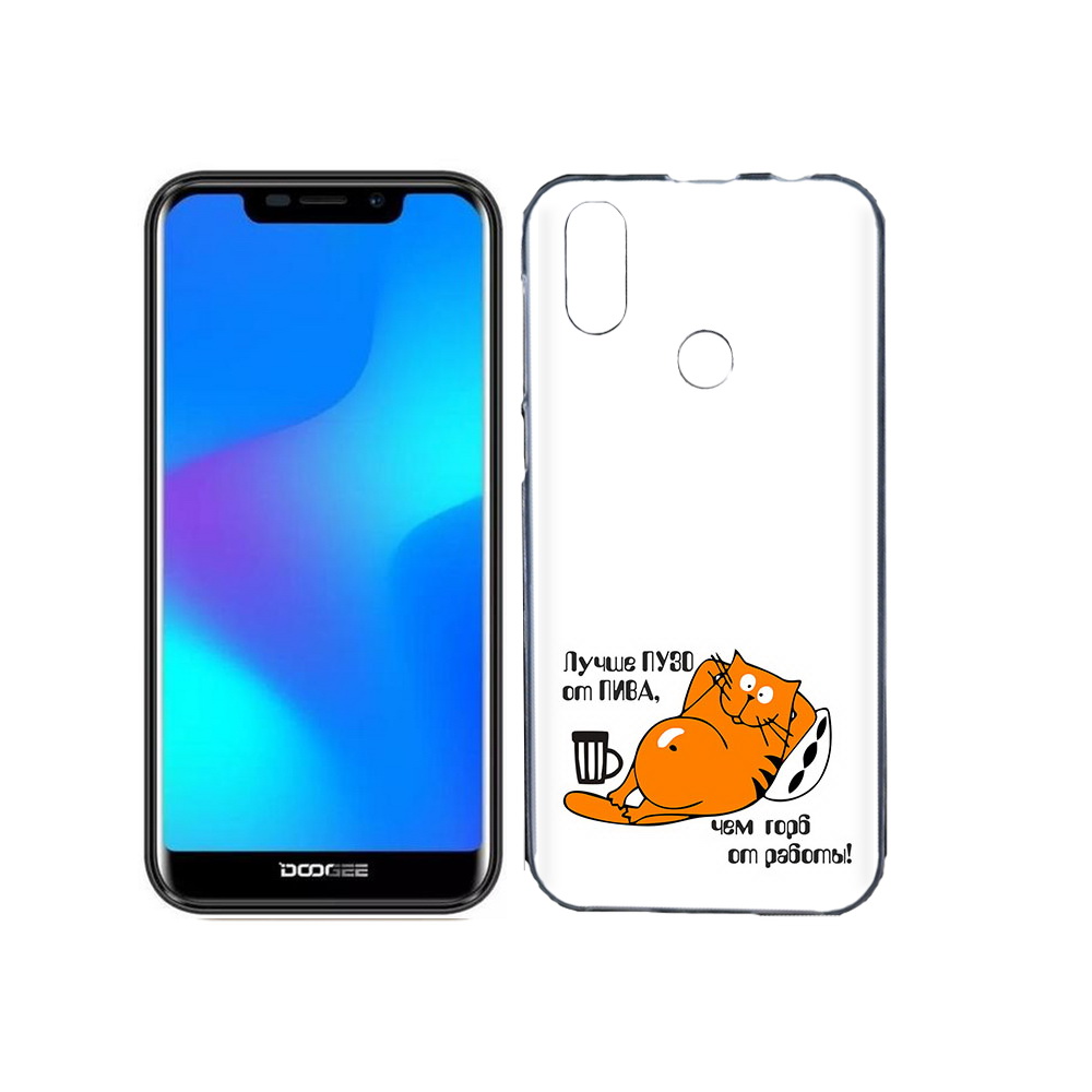 

Чехол MyPads Tocco для Doogee X70 лучше пузо, Прозрачный, Tocco