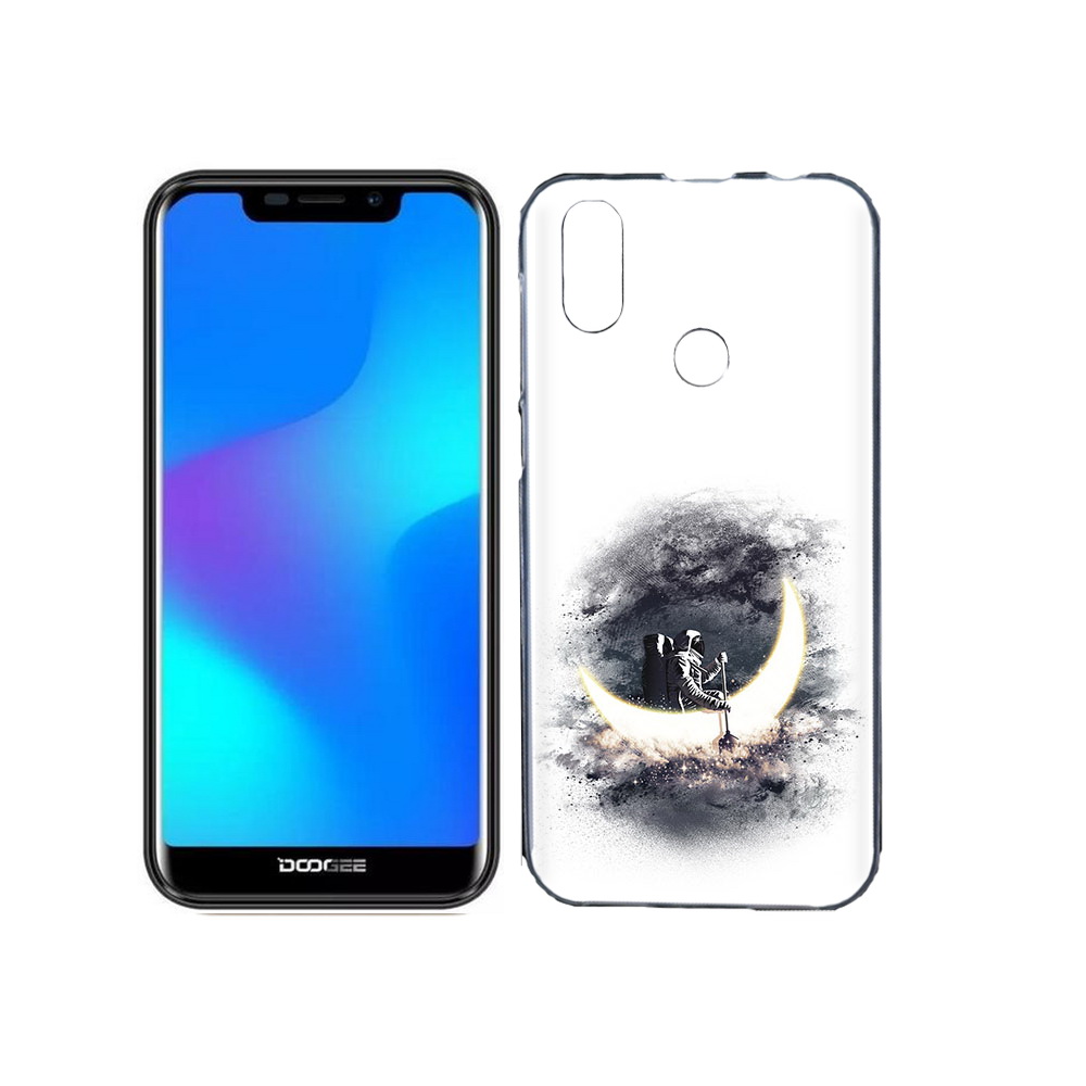 

Чехол MyPads Tocco для Doogee X70 лунный путешественник, Прозрачный, Tocco