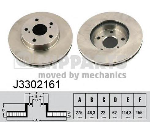 

Тормозной диск NIPPARTS J3302161