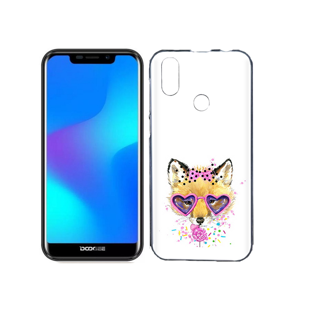 

Чехол MyPads Tocco для Doogee X70 лисенок с бантиком, Прозрачный, Tocco