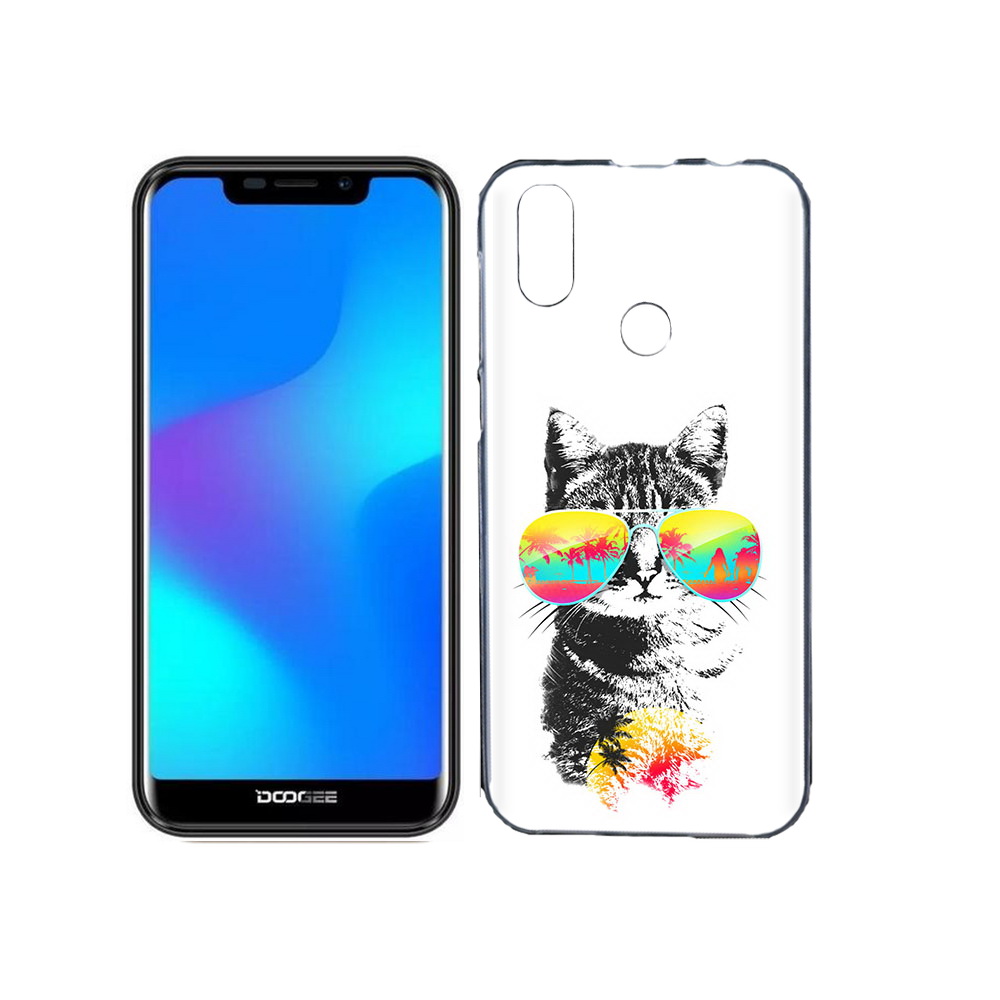 

Чехол MyPads Tocco для Doogee X70 крутой кот, Прозрачный, Tocco