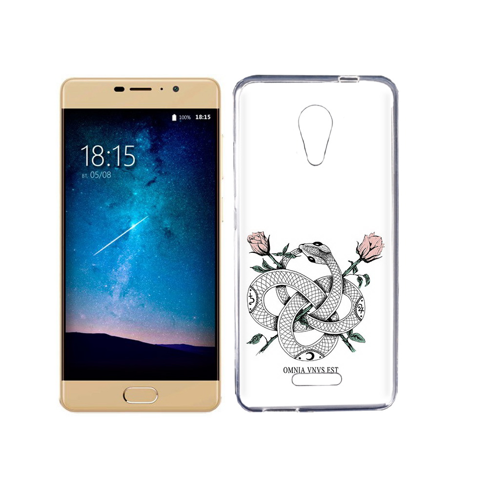 

Чехол MyPads Tocco для BQ 5201 Space нарисованная змея абстракция, Прозрачный, Tocco
