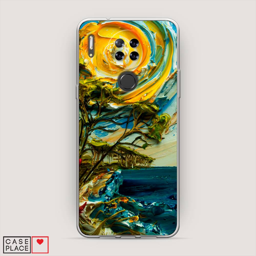 

Чехол на Blackview A80 Солнце живопись, Желтый;синий, 280150-4