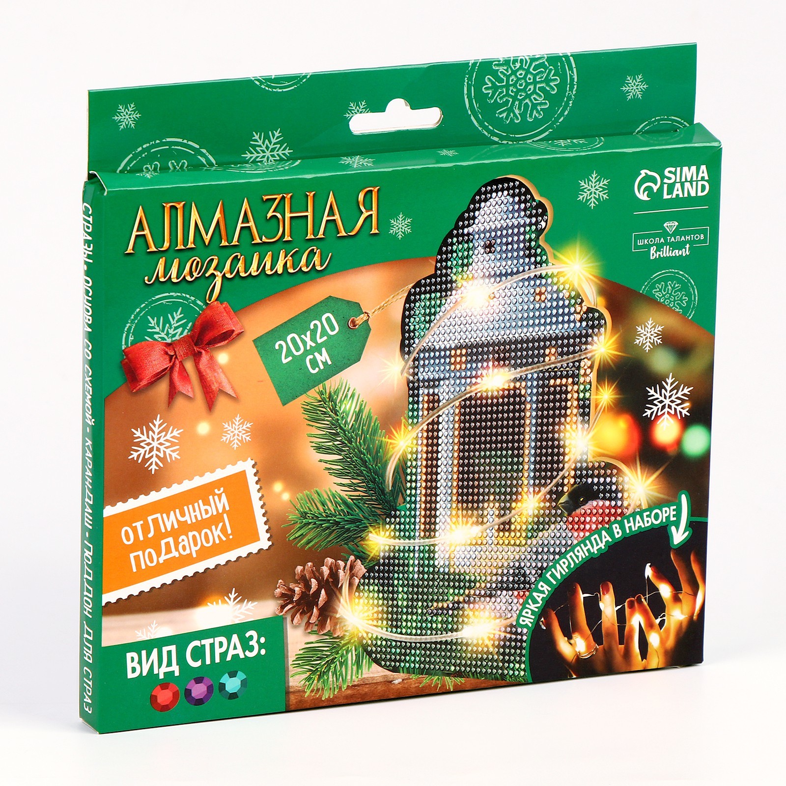 

Алмазная мозаика на фигурке Школа талантов Фонарь, 20х20 см, Фонарь