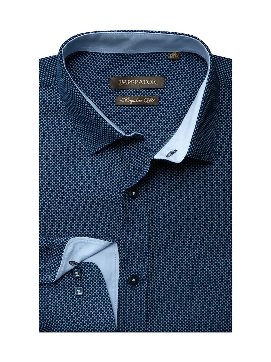 Рубашка мужская Imperator Twist 8 синяя 44/170