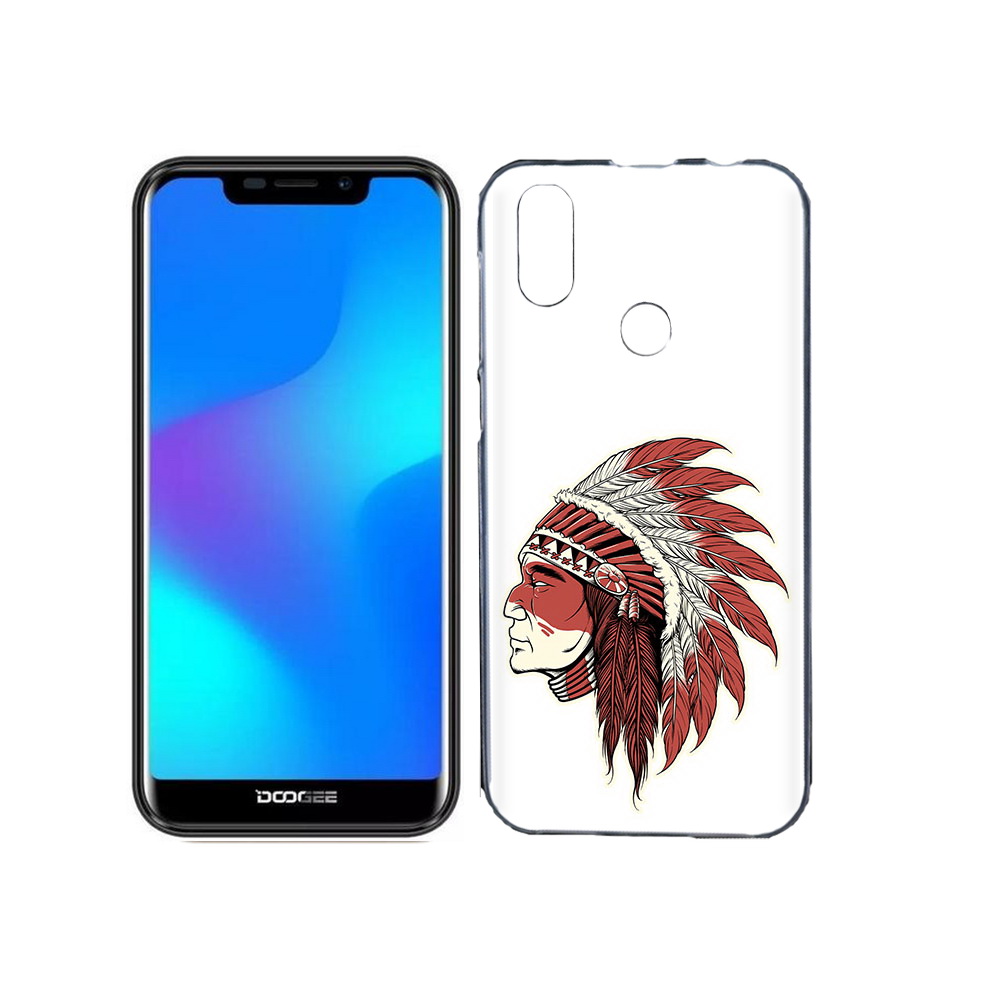 

Чехол MyPads Tocco для Doogee X70 красный индеец, Прозрачный, Tocco