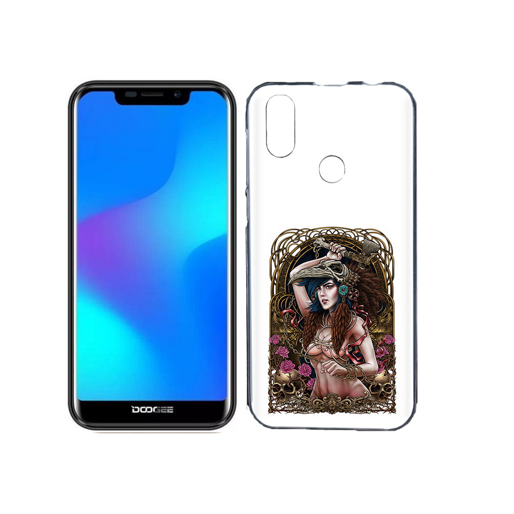 

Чехол MyPads Tocco для Doogee X70 красивая девушка рисунок, Прозрачный, Tocco