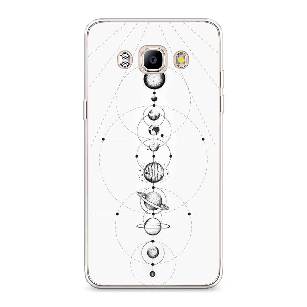 

Чехол на Samsung Galaxy J5 2016 "Парад планет", Серый, 22750-2
