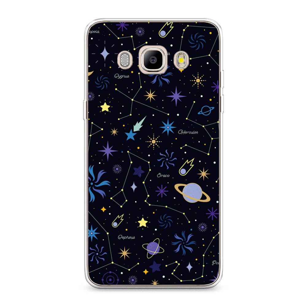 

Чехол на Samsung Galaxy J5 2016 "Цветной космос", Желтый, 22750-2