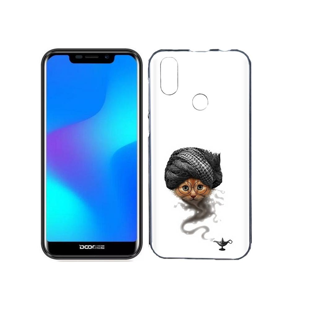 

Чехол MyPads Tocco для Doogee X70 кот джин, Прозрачный, Tocco