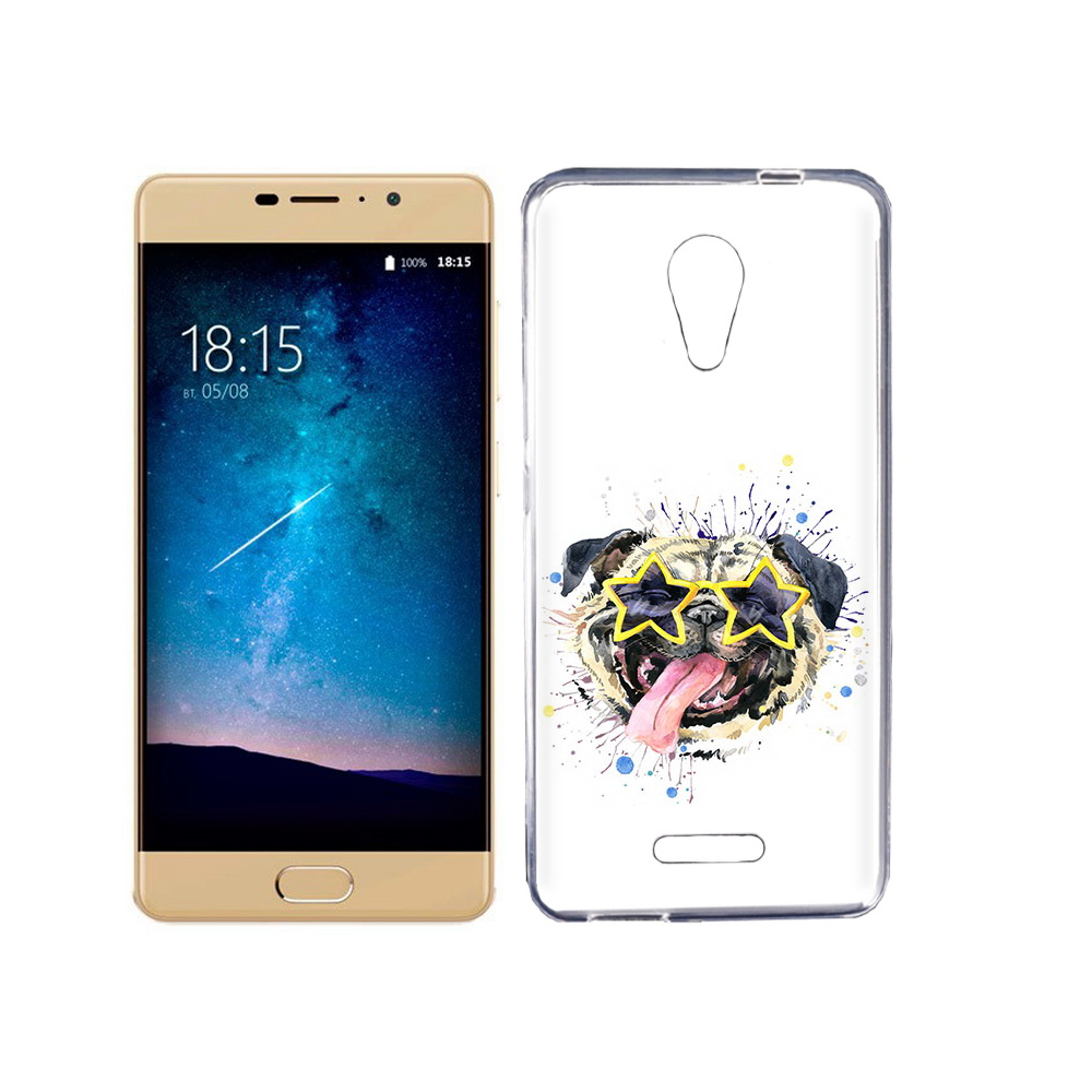 

Чехол MyPads Tocco для BQ 5201 Space мопс боксер, Прозрачный, Tocco
