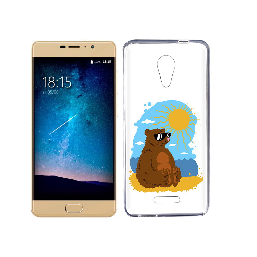 

Чехол MyPads Tocco для BQ 5201 Space медведь на чиле, Прозрачный, Tocco