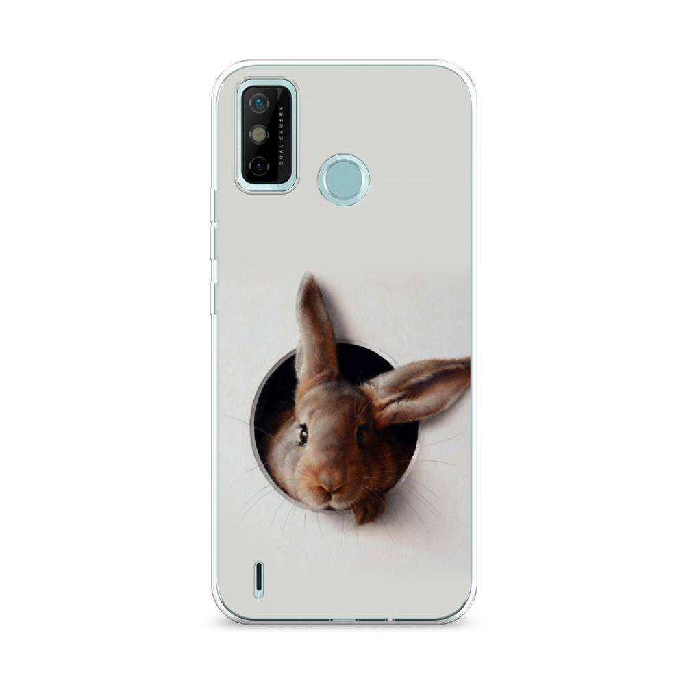 

Чехол на Tecno Spark 6 Go "Любопытный кролик", Серый;коричневый, 300250-1