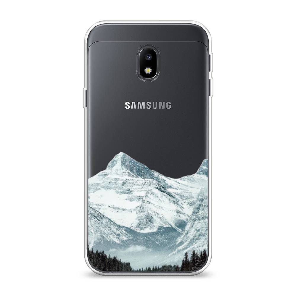 

Чехол на Samsung Galaxy J3 2017 "Горы арт 1", Белый;зеленый, 22550-2