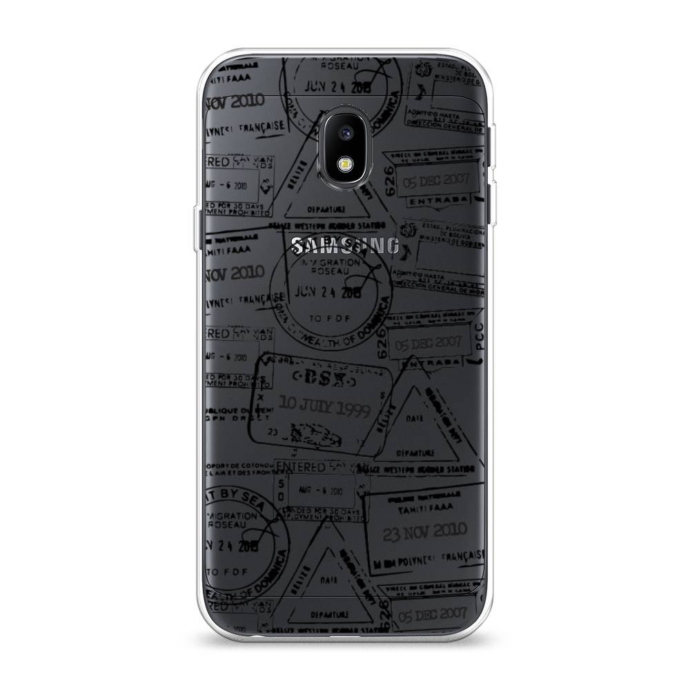 

Чехол на Samsung Galaxy J3 2017 "Visa stamps 2", Белый;черный;серый, 22550-2
