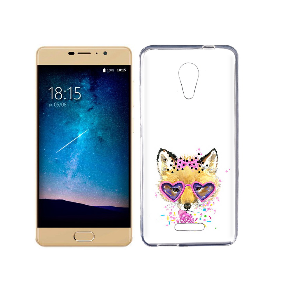 

Чехол MyPads Tocco для BQ 5201 Space лисенок с бантиком, Прозрачный, Tocco