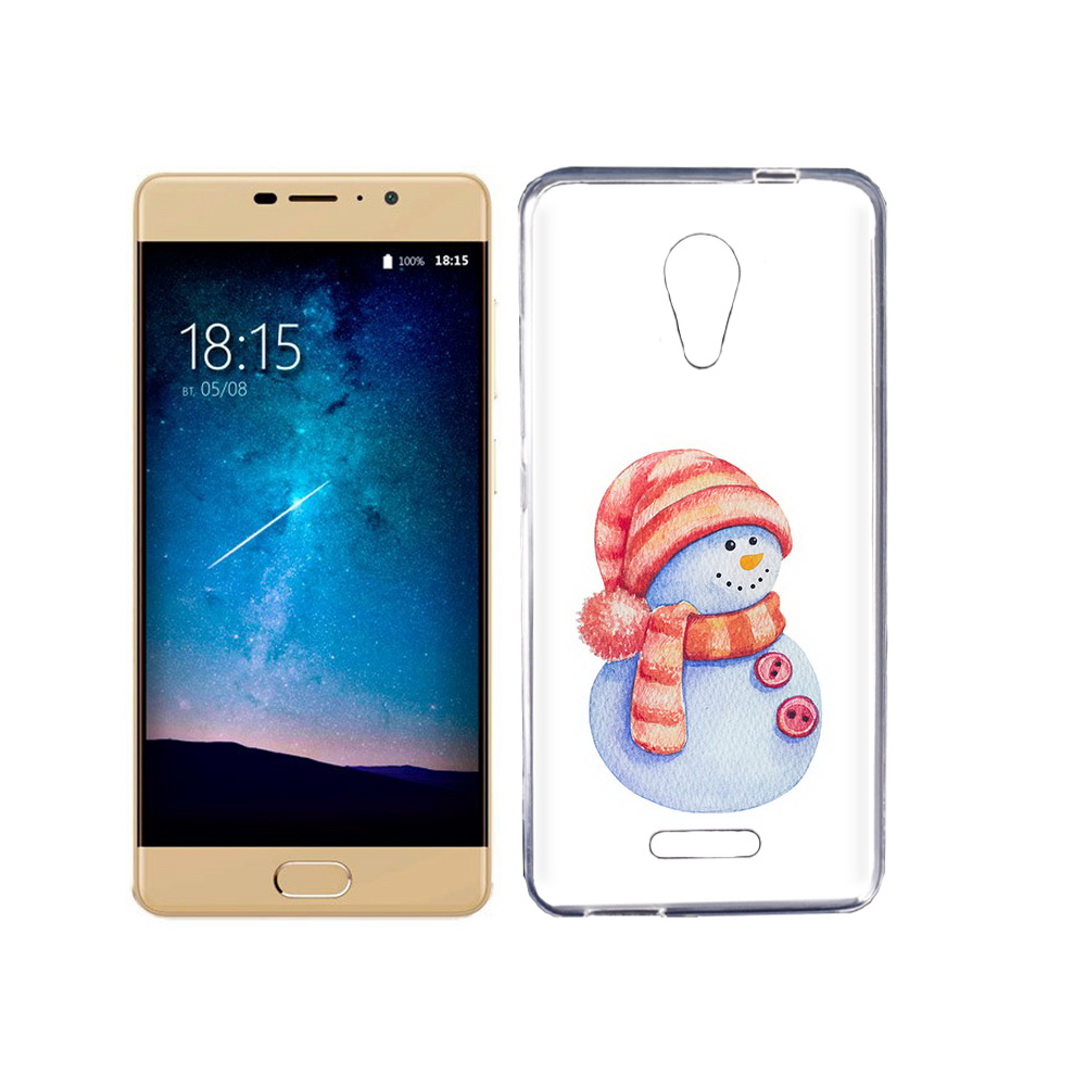

Чехол MyPads Tocco для BQ 5201 Space Веселый снеговик, Прозрачный, Tocco